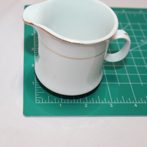 Vintage Lynns Fine China Teapot and Creamer White with Gold Trim - Picture 9 of 15